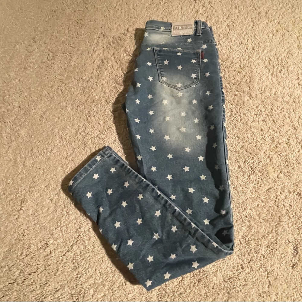 Mentor Destressed Star Stretchy Jesns. Size 28
